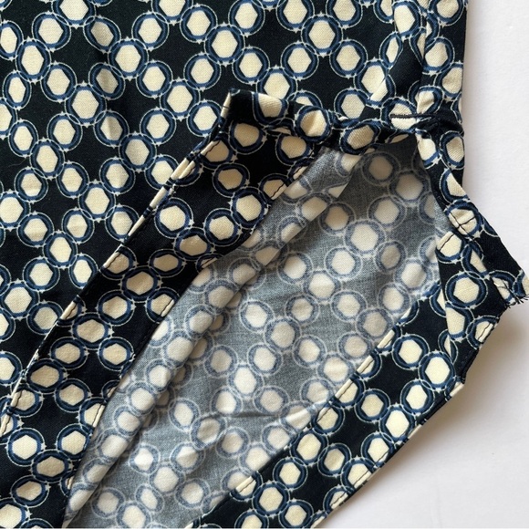 Next UK Printed Blouse Top Short Sleeve Shirt Polka Dot Geometric Pattern Sz 10 - Picture 10 of 14